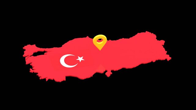 3D Turkey Map | Alpha Channel