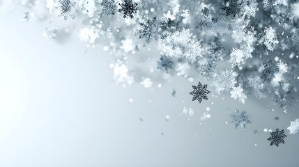 Snowy white christmas background