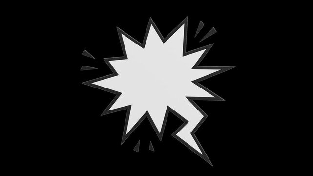 3D Comic Bubble | Alpha Channel