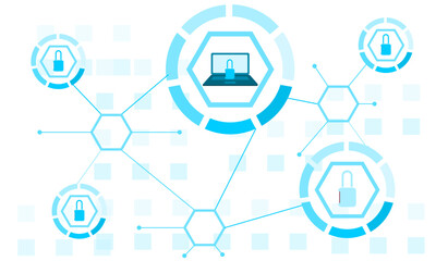 cyber security online protection technology abstract background.