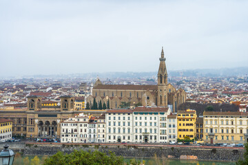 Obraz premium View of the city of Florence from Piazzale Michelangelo in Italy