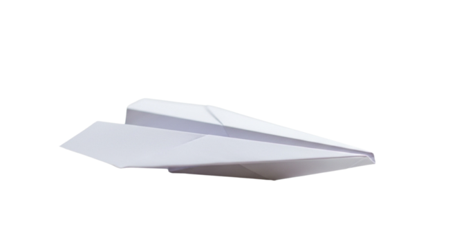 paper plane isolated on white