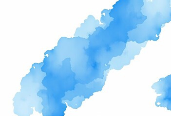 Obraz premium Abstract blue watercolor wash, textured paper background, shades, water