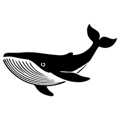 Black Whale Graphic Icon