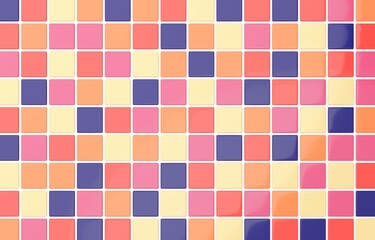 背景素材_タイル_レンガ_カラフル