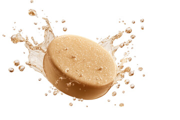 Round tan bar with dynamic splash effect