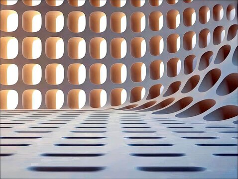 A repeating pattern of rounded rectangular shapes with a gradient of light and shadow, creating a sense of depth and texture.