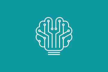 Brain Circuit Lamp Logo 