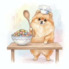 Obraz premium Whimsical Watercolor Funny Dogs Collection