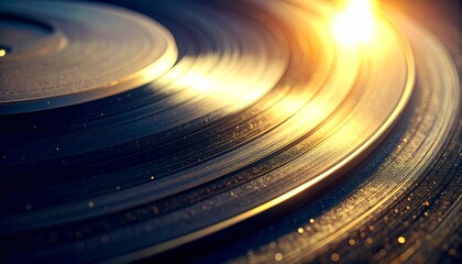 macro closeup vinyl groove dust particles analog surface spinning record texture micro scratches reflective detail motion blur vintage sound material pattern nostalgic close shot fine detail