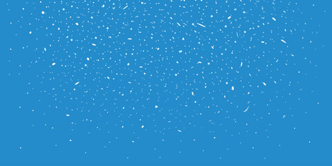 Snowfall and blizzard, chaotic dots, vector design