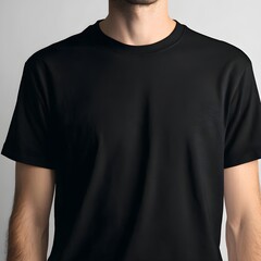 Black mockup tshirt for male