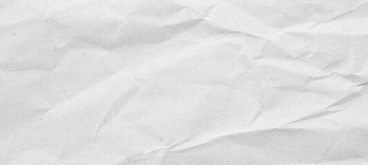 Abstract white crumpled and creased recycle paper texture background