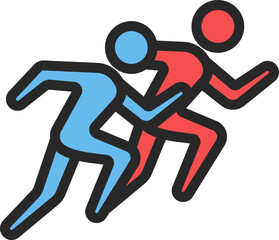 Race Filled Line Icon