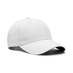 Fototapeta premium Baseball cap, white headwear on isolated background