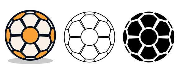 Obraz premium Flat vector illustration of a football