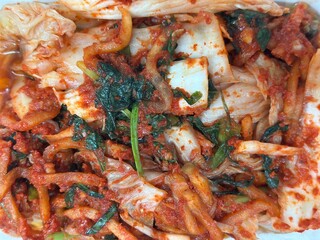 Homemade Korean kimchi 