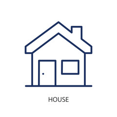 House thin line icons. Original vector illustration.