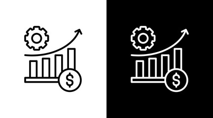 Progress White Icon Set Design