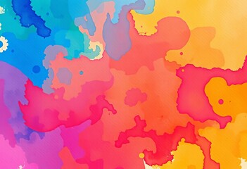 Obraz premium Abstract wash of vibrant hues, textured paper showing brushstrokes, art, messy