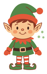 Christmas elf cartoon character illustration
