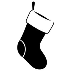 Silhouette of a christmas sleigh isolated on, vector illustration