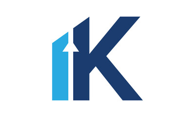 Modern Letter K Financial Logo	
