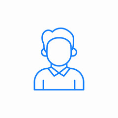 man person upper body icon sign vector