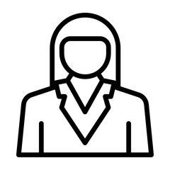 Social Worker Vector Line Icon Design