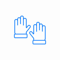 pair of gloves icon sign vector