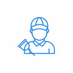 person holding squeegee icon sign vector