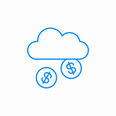 revenue cloud icon sign vector