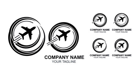 Airplane Logo Design Collection for Travel and Transportation Businesses.