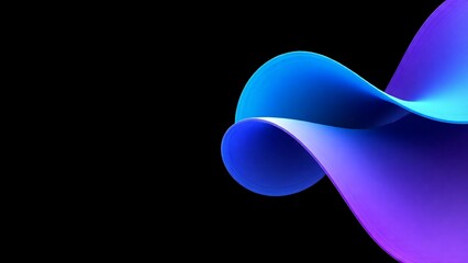 Abstract High Contrast Glass Black, Blue, and Purple Swirls for Striking Visuals - Artistic Background