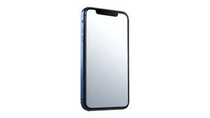 Modern smartphone isolated on transparent background for communication and technology