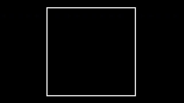 Animated square Shape Element with Alpha Channel. Great for keying or masking and used as wipe trans...