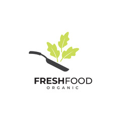 Fresh and healthy nutritious food logo vector template for restaurant and company logos