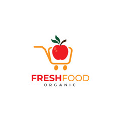 Fresh and healthy nutritious food logo vector template for restaurant and company logos