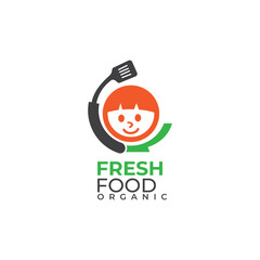 Fresh and healthy nutritious food logo vector template for restaurant and company logos