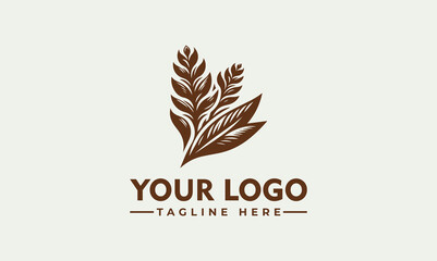 Vintage wheat ear agricultural logo design vector. logo. illustration