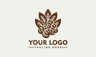 Vector illustration of an abstract logo design for a business or brand with leaf elements, 4908