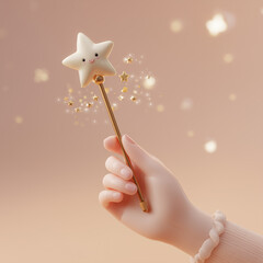 hand holding a christmas tree