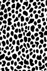 Vintage black and white leopard print pattern design, seamless high-resolution texture, retro animal print motif, stylish and classic decorative abstract concept for fashion and interiors