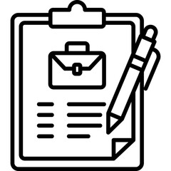 Job Application Form Line Icon