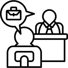 Interview Line Icon
