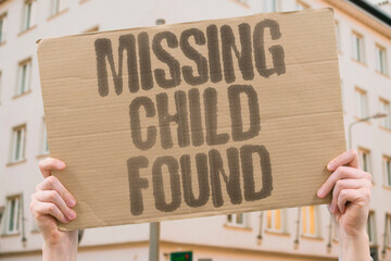 "Missing Child Found" Young person located after brief metropolitan absence. RELIEF. RETURN. SAFETY. URBAN. JOY.