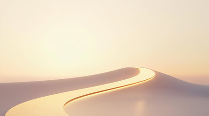 A smooth rising golden curve on a soft bright background, symbolizing steady growth, safety, and long-term stability.