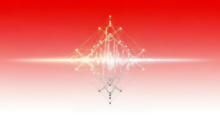 Smooth red-to-white gradient background, symbolic awareness theme