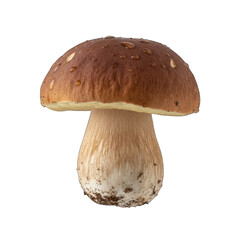 King Bolete mushroom with water droplets and dirt on stem isolated on black background detailed macro studio shot natural food ingredient for cooking and gastronomy