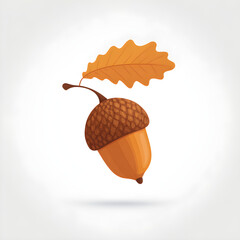 acorn on white background
